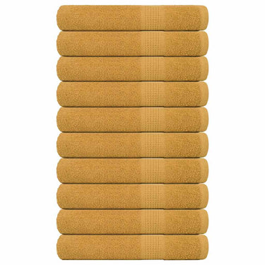 Vidaxl handdoeken frogn 10 st 100x200 cm 360 g m² goud