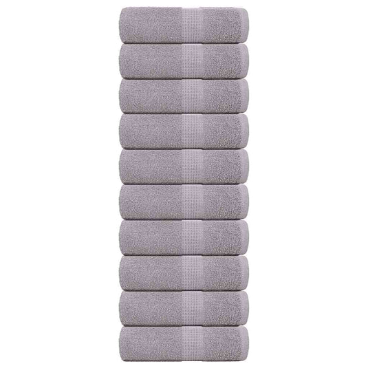 Vidaxl washandjes frogn 10 st 30x30 cm 360 g m² grijs
