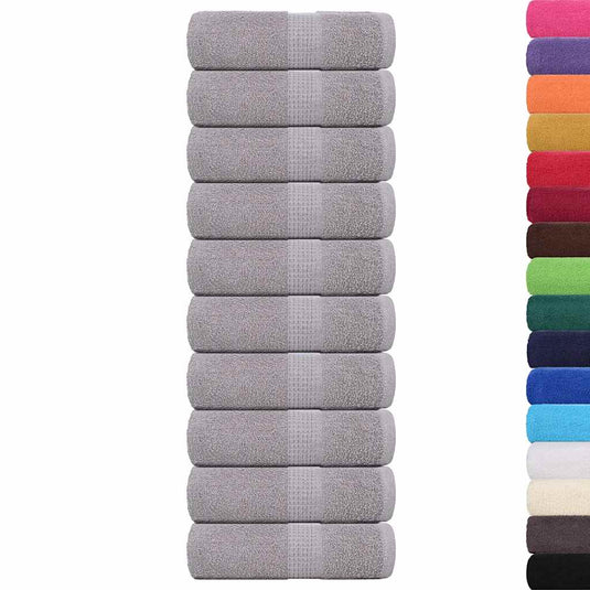 Vidaxl washandjes frogn 10 st 30x30 cm 360 g m² grijs