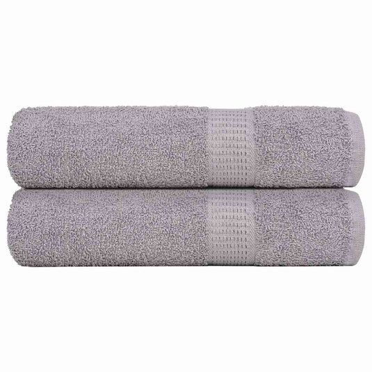 Vidaxl douchehanddoeken frogn 2 st 70x140 cm 360 g m² grijs