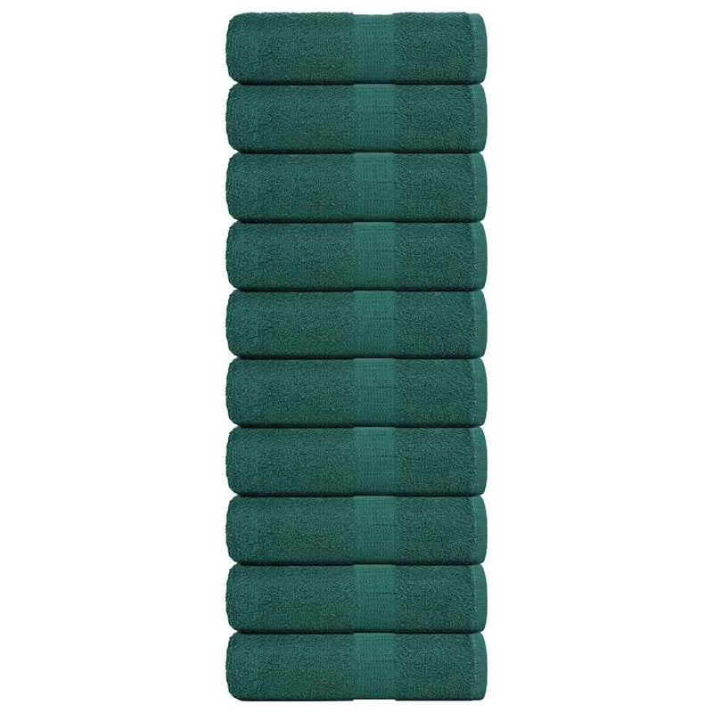 Load image into Gallery viewer, Vidaxl washandjes 10 stuks frogn groen 30x30 cm 100% katoen
