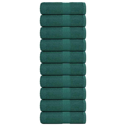 Vidaxl washandjes 10 stuks frogn groen 30x30 cm 100% katoen