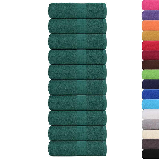 Vidaxl washandjes 10 stuks frogn groen 30x30 cm 100% katoen