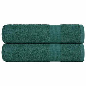 Vidaxl badhanddoeken 2 st 100x150 cm 360 g m² 100% katoen groen