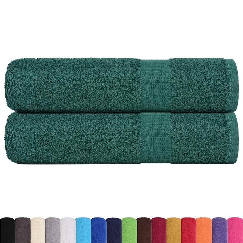 Load image into Gallery viewer, Vidaxl badhanddoeken 2 st 100x150 cm 360 g m² 100% katoen groen
