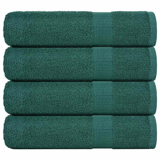 Vidaxl badhanddoeken 4 st 100x150 cm 360 g m² 100% katoen groen
