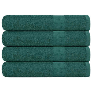 Vidaxl handdoeken 4 st 100x200 cm 360 g m² 100% katoen groen