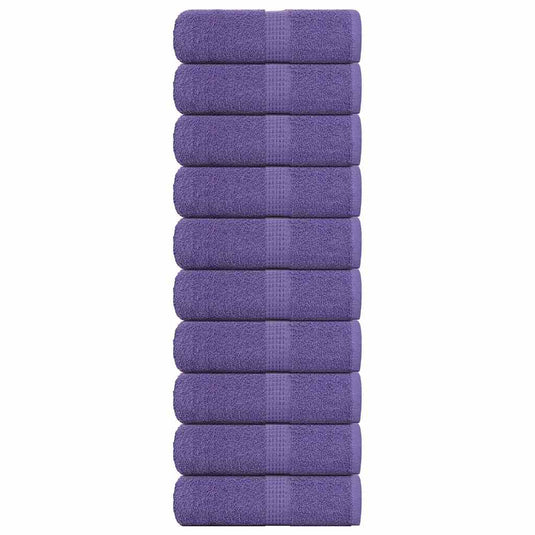 Vidaxl washandjes frogn 10 st 30x30 cm 360 g m² paars