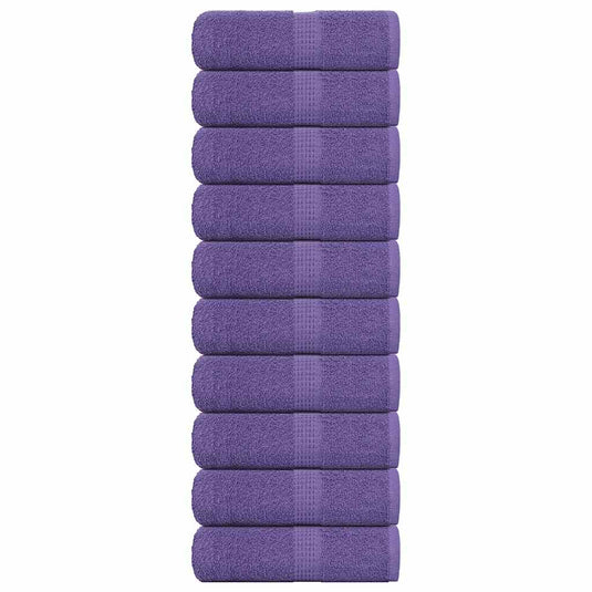 Vidaxl gastendoekjes frogn 10 st 30x50 cm 360 g m² paars