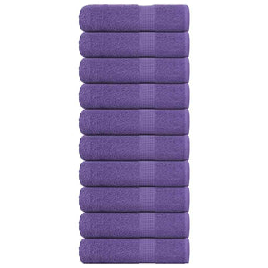 Vidaxl badhanddoeken frogn 10 st 100x150 cm 360 g m² paars