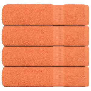 Vidaxl handdoeken 4 st 50x100 cm 360 g m² 100% katoen oranje
