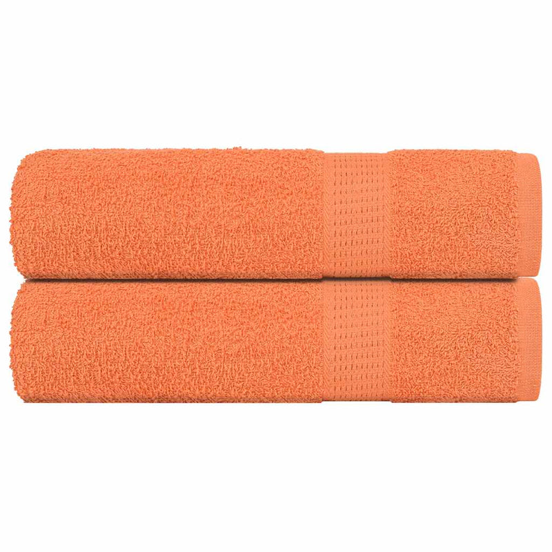 Load image into Gallery viewer, Vidaxl douchehanddoeken 2 st 70x140 cm 360 g m² 100% katoen oranje
