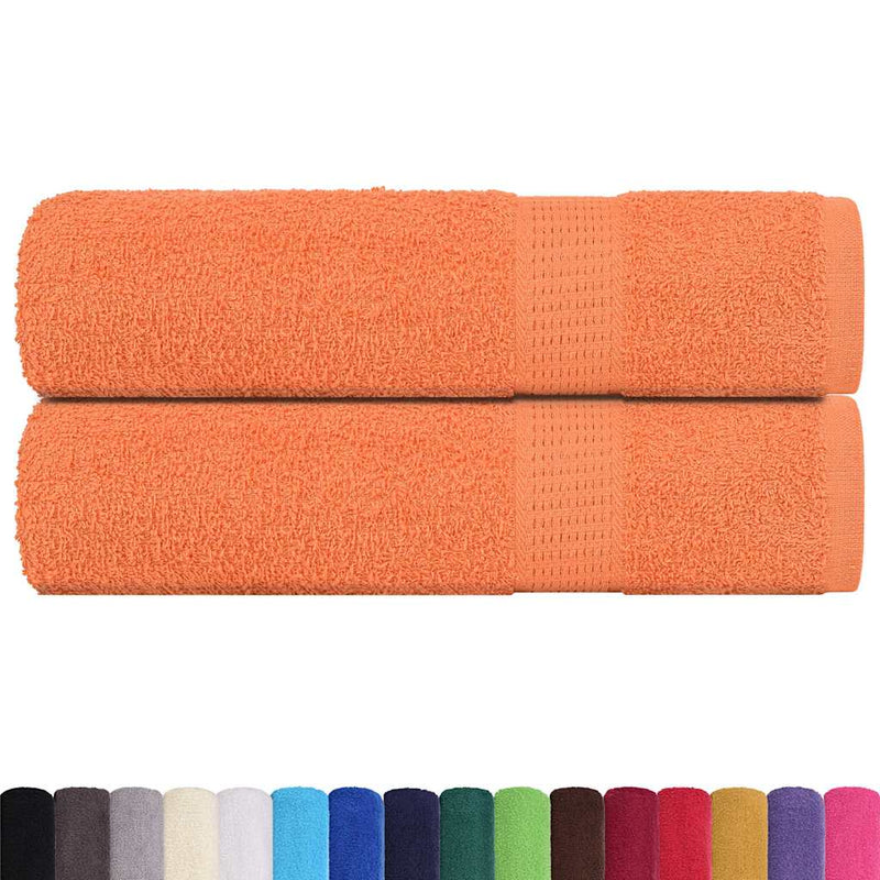 Load image into Gallery viewer, Vidaxl badhanddoeken 2 st 100x150 cm 360 g m² 100% katoen oranje
