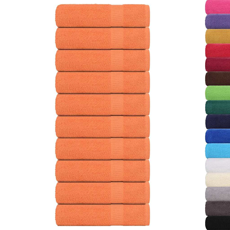Load image into Gallery viewer, Vidaxl badhanddoeken frogn 10 st 100x150 cm 360 g m² oranje
