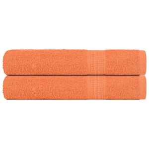 Vidaxl handdoeken 2 st 100x200 cm 360 g m² 100% katoen oranje