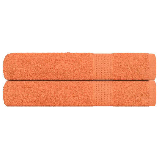 Vidaxl handdoeken 2 st 100x200 cm 360 g m² 100% katoen oranje