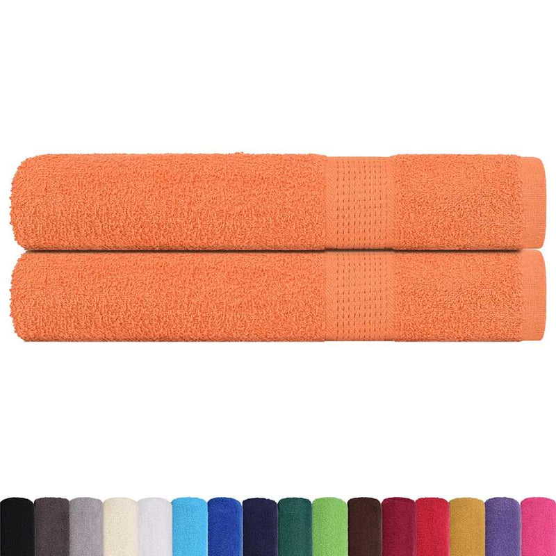 Load image into Gallery viewer, Vidaxl handdoeken 2 st 100x200 cm 360 g m² 100% katoen oranje
