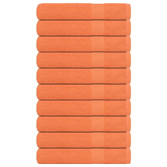 Vidaxl handdoeken 10 st 100x200 cm 360 g m² 100% katoen oranje