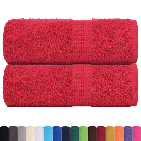 Vidaxl washandjes frogn 2 st 30x30 cm 360 g m² rood