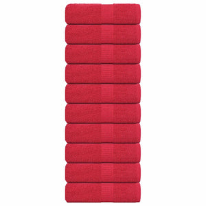 Vidaxl gastendoekjes frogn 10 st 30x50 cm 360 g m² rood