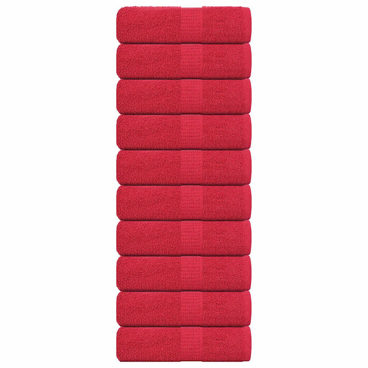Vidaxl gastendoekjes frogn 10 st 30x50 cm 360 g m² rood