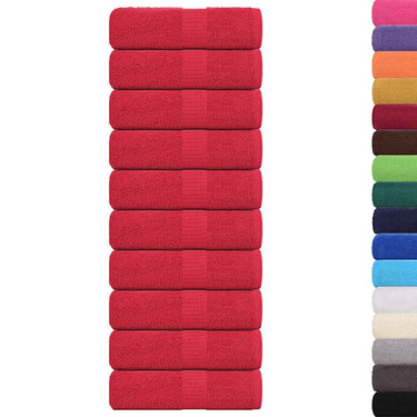 Vidaxl gastendoekjes frogn 10 st 30x50 cm 360 g m² rood