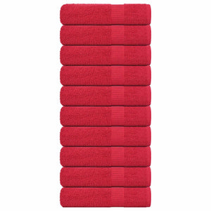 Vidaxl handdoeken frogn 10 st 50x100 cm 360 g m² rood