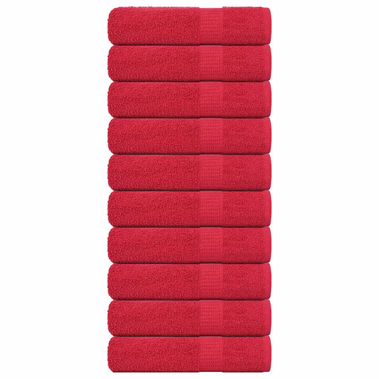 Vidaxl handdoeken frogn 10 st 50x100 cm 360 g m² rood