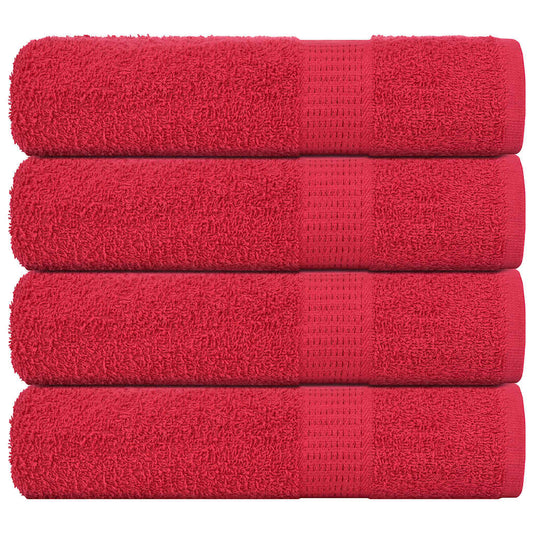 Vidaxl douchehanddoeken frogn 4 st 70x140 cm 360 g m² rood