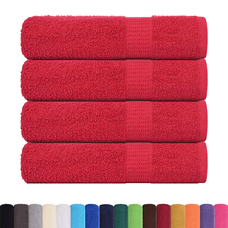 ギャラリービューアに画像をロードする, Vidaxl douchehanddoeken frogn 4 st 70x140 cm 360 g m² rood
