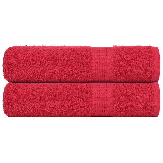 Vidaxl badhanddoeken frogn 2 st 100x150 cm 360 g m² rood