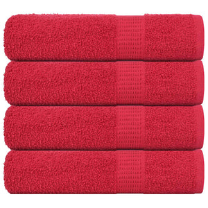 Vidaxl badhanddoeken frogn 4 st 100x150 cm 360 g m² rood