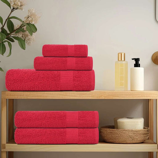 Vidaxl badhanddoeken frogn 4 st 100x150 cm 360 g m² rood