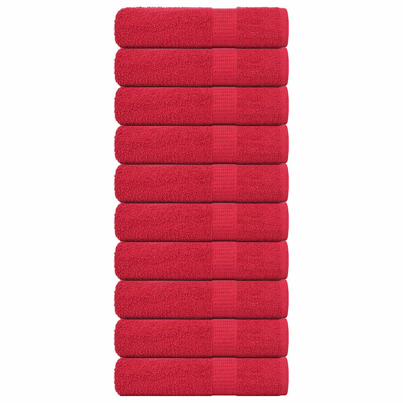 Load image into Gallery viewer, Vidaxl badhanddoeken frogn 10 st 100x150 cm 360 g m² rood
