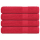 Vidaxl saunahanddoeken frogn 4 st 80x200 cm 360 g m² rood