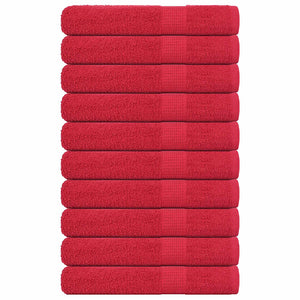 Vidaxl saunahanddoeken frogn 10 st 80x200 cm 360 g m² rood