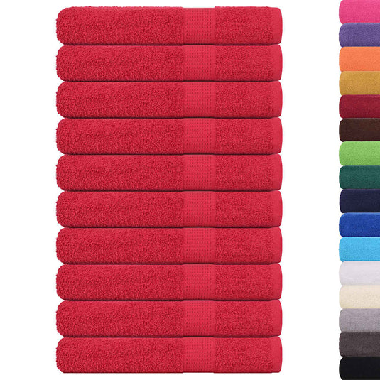 Vidaxl saunahanddoeken frogn 10 st 80x200 cm 360 g m² rood