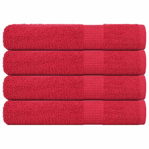 Vidaxl handdoeken frogn 4 st 100x200 cm 360 g m² rood