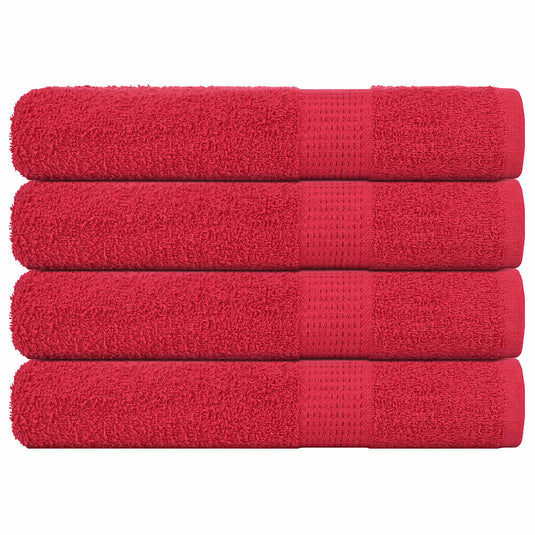 Vidaxl handdoeken frogn 4 st 100x200 cm 360 g m² rood