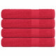 Vidaxl handdoeken frogn 4 st 100x200 cm 360 g m² rood