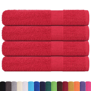 Vidaxl handdoeken frogn 4 st 100x200 cm 360 g m² rood