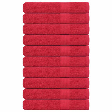 Vidaxl handdoeken frogn 10 st 100x200 cm 360 g m² rood