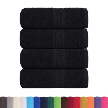 Vidaxl washandjes frogn 4 st 30x30 cm 360 g m² zwart