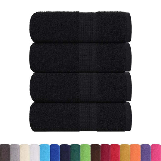 Vidaxl gastendoekjes frogn 4 st 30x50 cm 360 g m² zwart