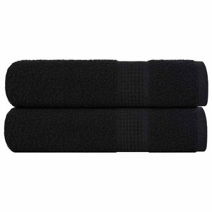 Vidaxl handdoeken frogn 2 st 50x100 cm 360 g m² zwart