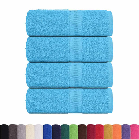 Vidaxl washandjes frogn 4 st 30x30 cm 360 g m² turquoise