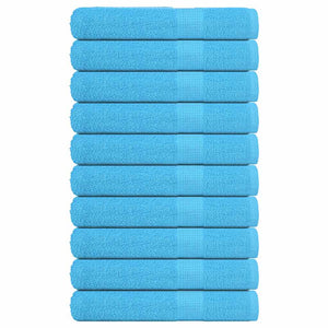 Vidaxl handdoeken frogn 10 st 100x200 cm 360 g m² turquoise