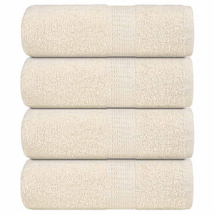 Vidaxl washandjes frogn 4 st 30x30 cm 360 g m² crème