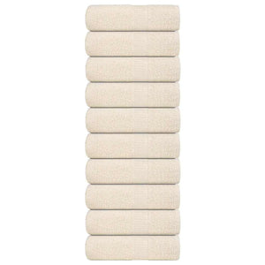 Vidaxl washandjes frogn 10 st 30x30 cm 360 g m² crème