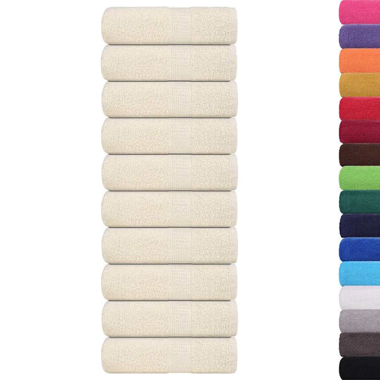 Vidaxl washandjes frogn 10 st 30x30 cm 360 g m² crème